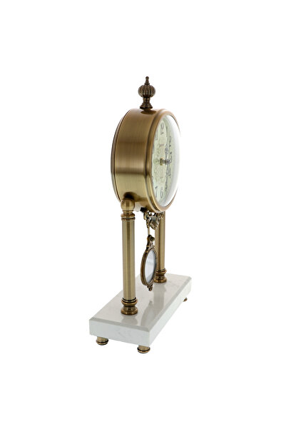 GiftExpress Retro marble clock with pendulum