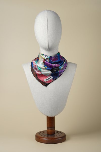 silqoora 100% Silk Bandana Scarf-Gustav Klimt