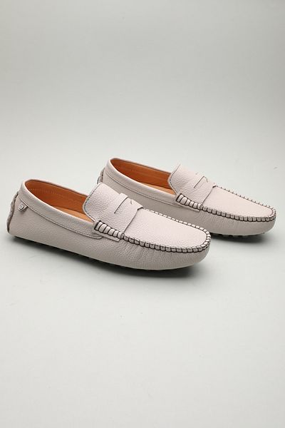 Gondol Men's Genuine Leather Classic Loafer White 42 Ttx. 601148