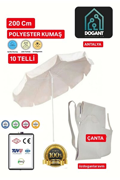 Dogant ULTRA 2 Metre 1O Telli Plaj Bahçe Balkon Kamp Havuz Balkon Güneş Şemsi...
