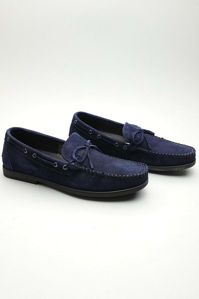 Gondol Men's Genuine Leather Classic Loafer Navy Blue Suede 40 Ttx. 601146