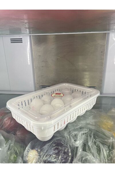 Tercih Home 2 Pcs Egg Storage Container 2 Pcs of 15, Sterile Egg Cup, Egg Organizer with Lid