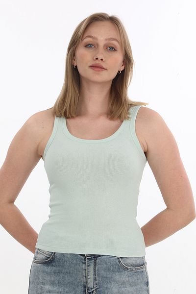 monox Women's Ribbed Lycra Cotton Strappy Tank Top