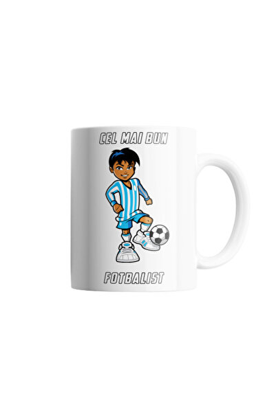 OEM Εξατομικευμένη λευκή κούπα "Ο Καλύτερος Ποδοσφαιριστής", INOVATIX®. 330ml