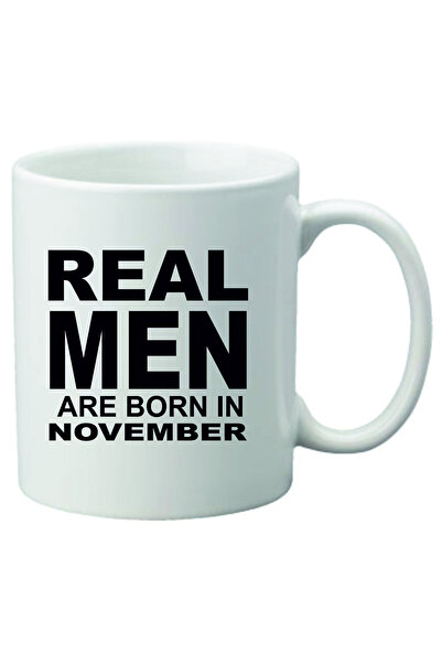 OEM Εξατομικευμένη λευκή κούπα "Οι πραγματικοί άντρες γεννιούνται τον Νοέμβρι...