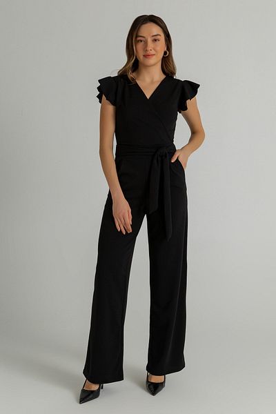 İKLİM LİFE Double Breasted Jumpsuit with Flared Sleeves