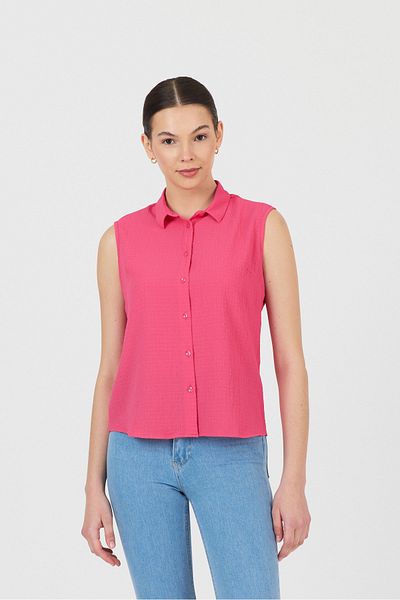 ÖNDER MODA Cămașă fără mâneci fucsia pentru femei