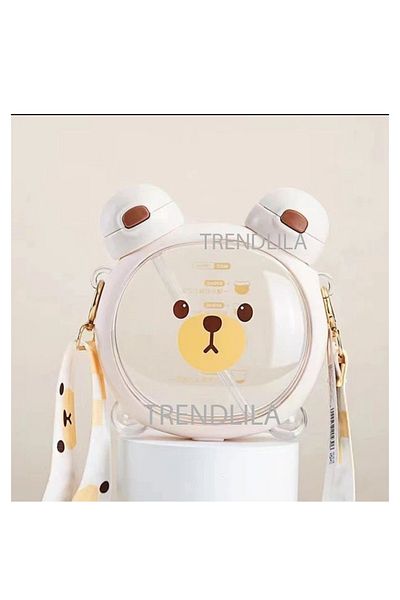 ACTIVEHOME Round Teddy Bear Flask 750 ml Water Bottle Round Tedi