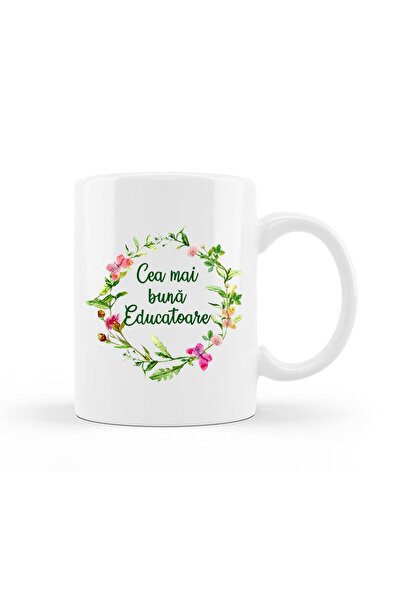 OEM Cana albă personalizată „Cel mai bun profesor”, INOVATIX®. 330 ml