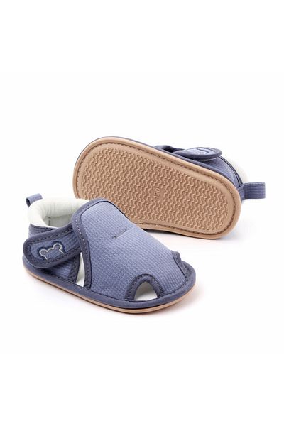 Superbaby Grey cut-out shoes for boys - Teddy