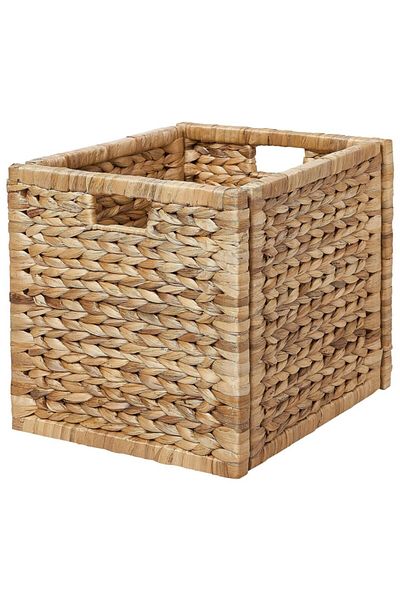 Bahçem Decorative Natural Water Hyacinth / Seagrass Wicker Basket 32X32X32Cm