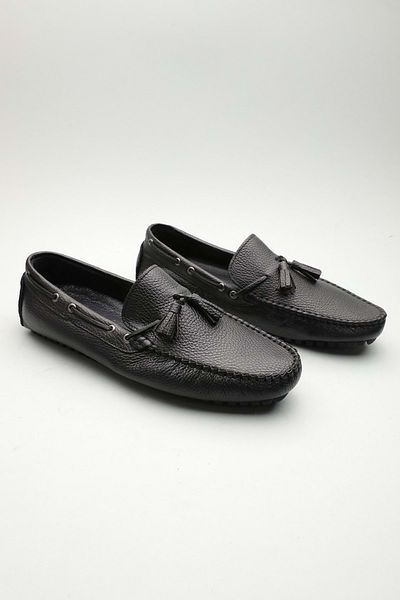 Gondol Men's Genuine Leather Classic Loafer Black 42 Ttx. 601150