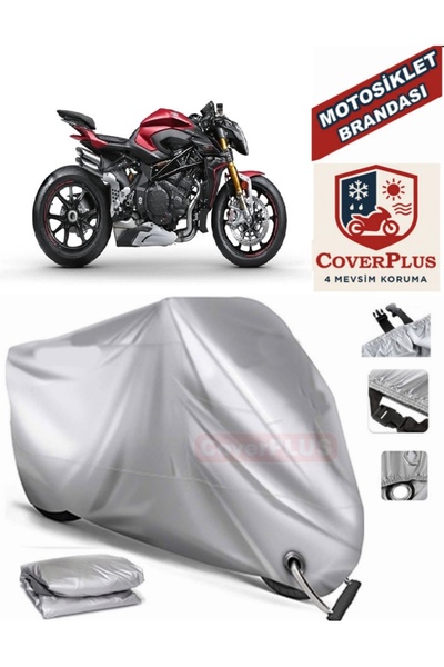 MotoEN Gray Lock Compatible Motor Tarpaulin Mv Agusta Brutale 1000 Rr Motorcy...