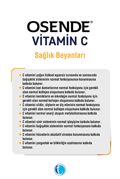 Osende Vitamin C 500 mg 60 Bitkisel Kapsül