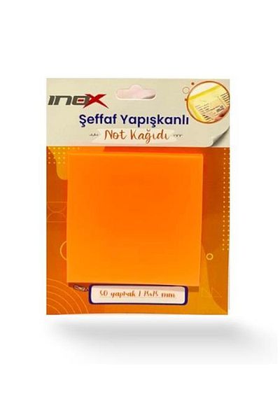 VİVA Inox Transparent Adhesive Note Paper 75X75 Orange 50's