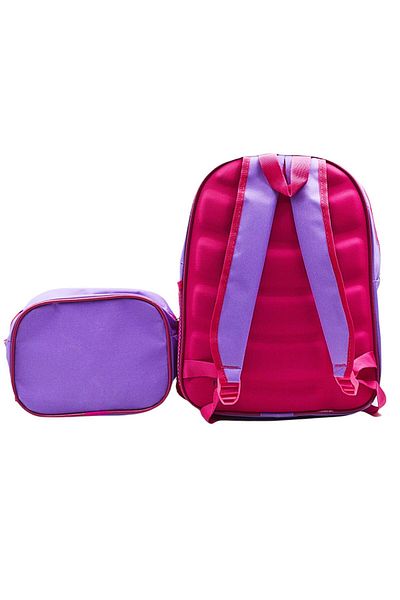 Gen-Of 2 Compartment Kuromi School Backpack and Lunch Box Purple Code:1308