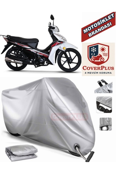 MotoEN Gray Lock Compatible Motor Tarpaulin Rks Next 100 Motorcycle Tarpaulin...