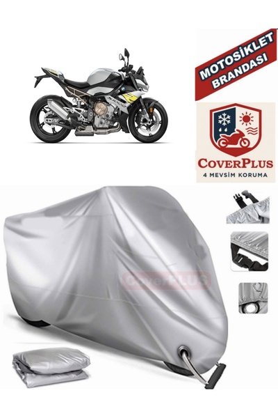 MotoEN قماش القنب المتوافق مع القفل الرمادي Bmw S 1000 R خيمة غطاء القماش الم...