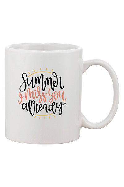 OEM Cană albă personalizată „Vară, mi-e dor de tine deja”, INOVATIX®. 330 ml