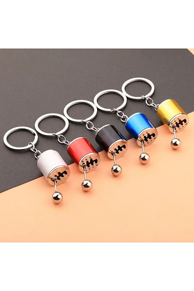 Limmy Gear Shift Key Ring Moving Car Gear Shift Key Ring Six Speed Manual Gear Shift Key Ring - 1 Pc
