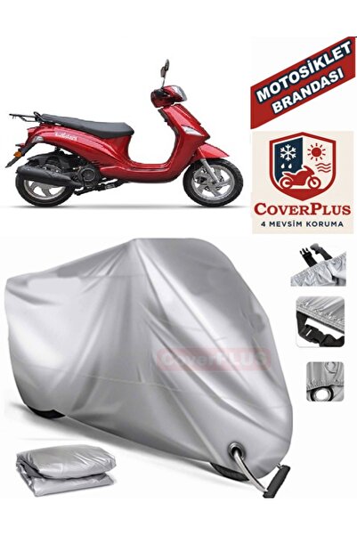 MotoEN Gray Lock Compatible Motor Tarpaulin Kanuni Wiki 125I Motorcycle Tarpa...