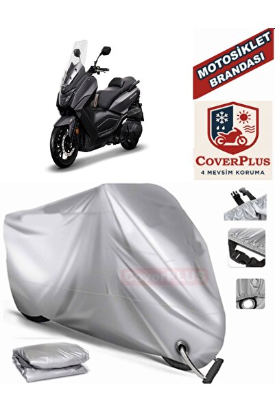 MotoEN Gray Lock Compatible Motor Tarpaulin Sym Maxi 400I Motorcycle Tarpauli...