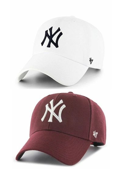 w white stars sports & wear Unisex 2-Piece Set with Adjustable Hats Set with Velcro on the Back