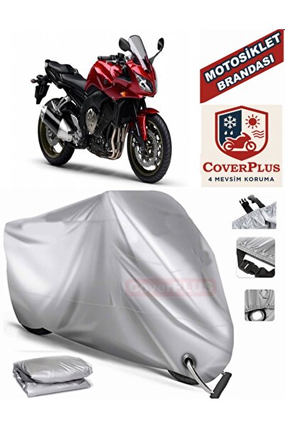 MotoEN قماش القنب المتوافق مع القفل الرمادي لدراجة Yamaha FZ1 Fazer غطاء من ا...
