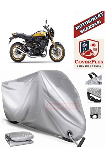 MotoEN Gray Lock Compatible Motor Tarpaulin Kawasaki Z 900 Rs Motorcycle Tarp...