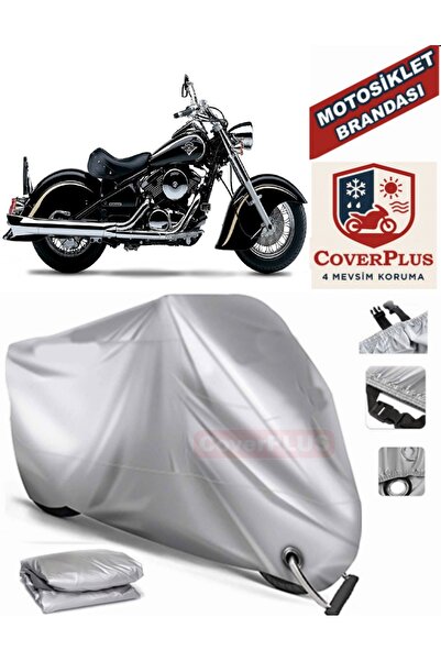 MotoEN قماش القنب المتوافق مع القفل الرمادي لدراجة نارية Kawasaki VN 800 Drif...