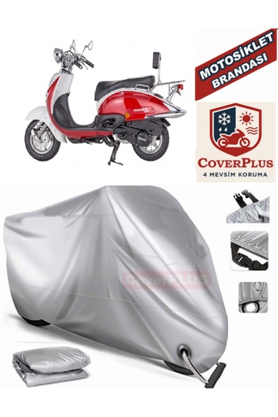 MotoEN Gray Lock Compatible Motor Tarpaulin Mondial 135 Uag Motorcycle Tarpau...