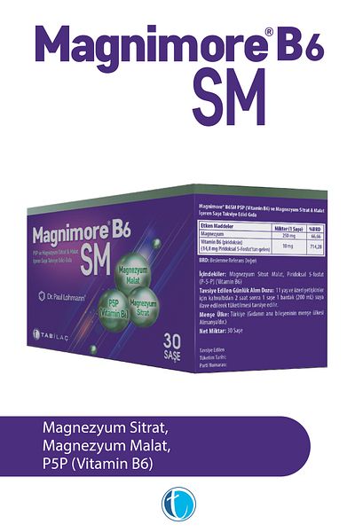 Magnimore B6Sm Magnesium 30 Sachet Citrate Malate Vitamin B6 P5P