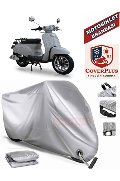 MotoEN Gray Lock Compatible Motor Tarpaulin Motolux Legend 50 Motorcycle Tarp...
