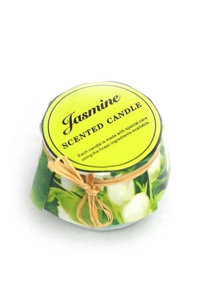 Generic Scented Candle Jasmine/Green Jar Candle for Living Rooms, Halls, Office, Café, Hotels, Salon
