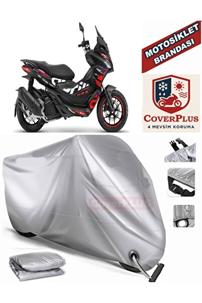 MotoEN Gray Lock Compatible Motor Tarpaulin Aprilia Sr Gt 200 Motorcycle Tarp...