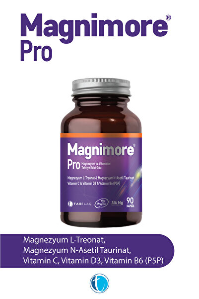 Magnimore Pro Magnezyum Ve Vitaminler Takviye Edici Gıda 90 Kapsül 8680133001628