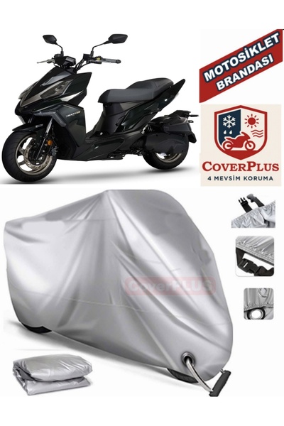 MotoEN Gray Lock Compatible Motor Tarpaulin Sym Drg 160 Motorcycle Tarpaulin ...