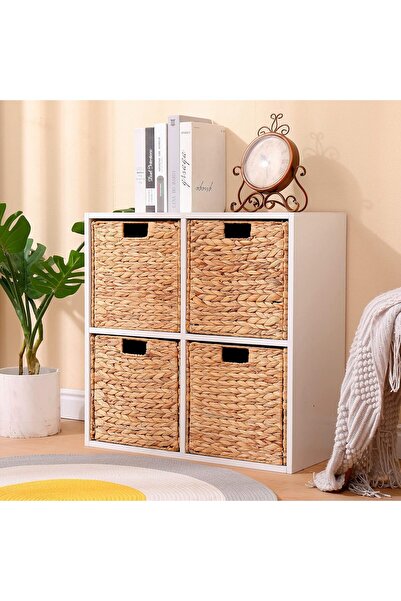 Bahçem Декоративна кошница от естествен воден хиацинт / морска трева 32x32x32 cm