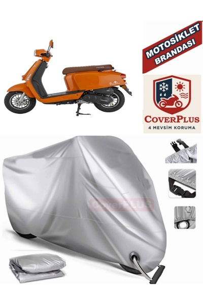 MotoEN قماش القنب المتوافق مع القفل الرمادي Mondial Virago 50 خيمة غطاء القما...