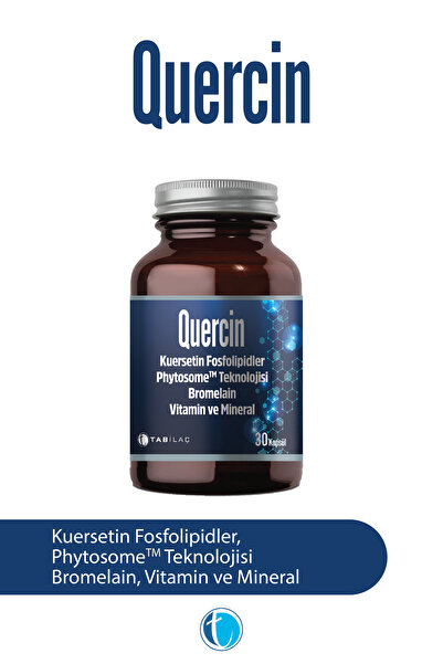 Tab İlaç Fitozomal Quercetin 30 Bitkisel Kapsül