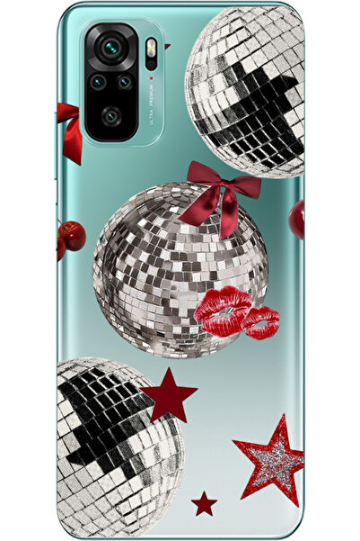WANNA PROTECT Xiaomi Redmi Note 10 Disco Bow Patterned Transparent Silicone Case