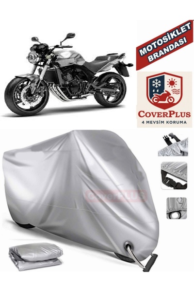 MotoEN قماش القنب المتوافق مع القفل الرمادي لهوندا CBF 600 خيمة غطاء القماش ا...