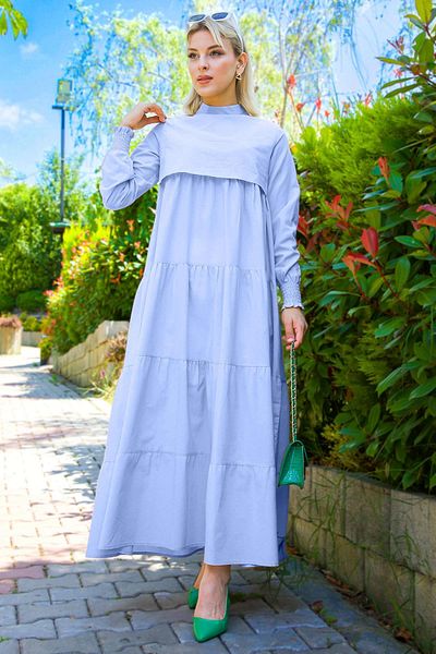hafsamina Φόρεμα με στρώσεις Baby Blue HM2172
