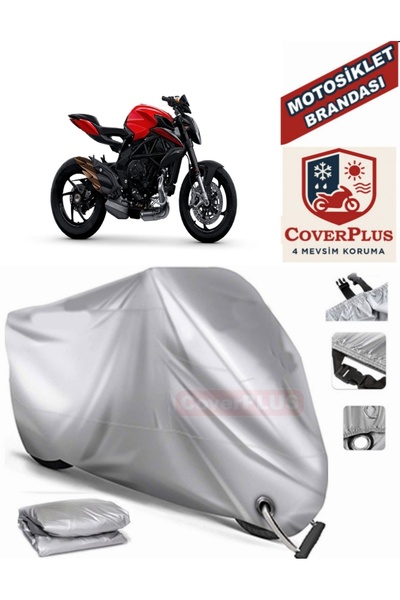 MotoEN Grey Lock Compatible Motor Tarpaulin Mv Agusta Brutale 800 Rr Scs Moto...