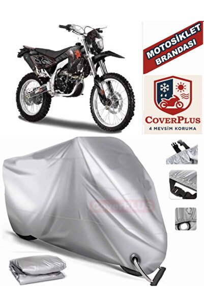 CoverPlus Gri Kilit Uyumlu Motor Brandası Asya RX 250 Cross Motorsiklet Brand...