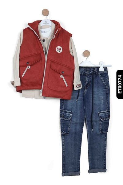 xo kids moda Boy's Top and Bottom Set 6-10 Years 13094