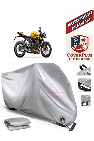 MotoEN Gray Lock Compatible Motor Tarpaulin Triumph Street Triple R Motorcycl...