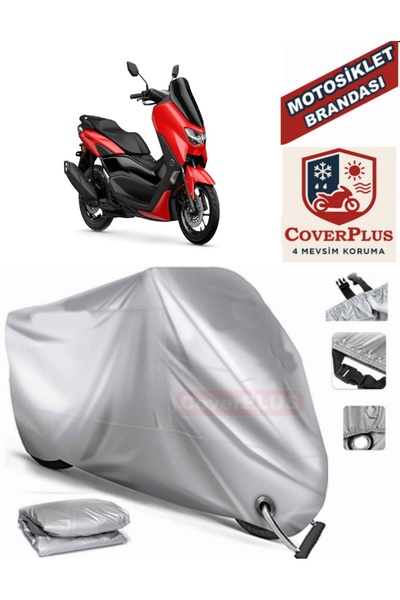 MotoEN Gray Lock Compatible Motor Tarpaulin Yamaha Nmax 125 Motorcycle Tarpau...