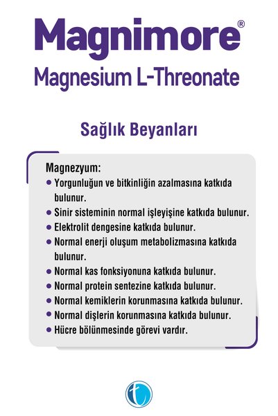 Magnimore Magnesium L-threonate 90 Kapsül 8680133001581