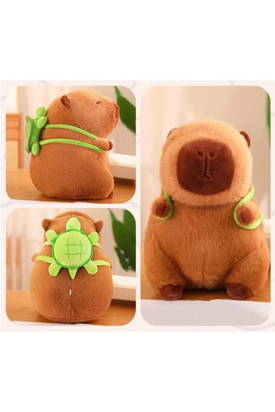 ABYZ Capybara plus 23cm maro cu ghiozdan jucarie simpatica pentru copii cadou ideal